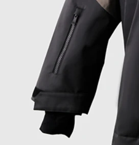Mens hooded ski jacket cuff Mens hooded ski jacket cuff