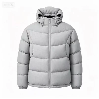 Nylon Shiny Yarn Curved Quilted Puffer Jacket factory